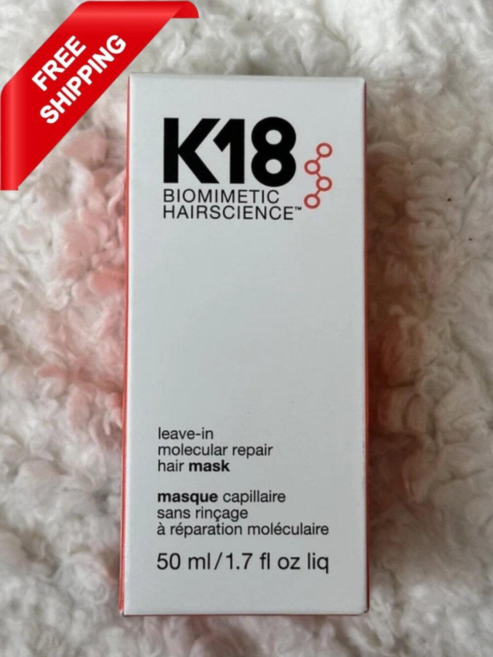 K18 Leave-In Molecular Repair Hair Mask 50ml.New Free Shiping.